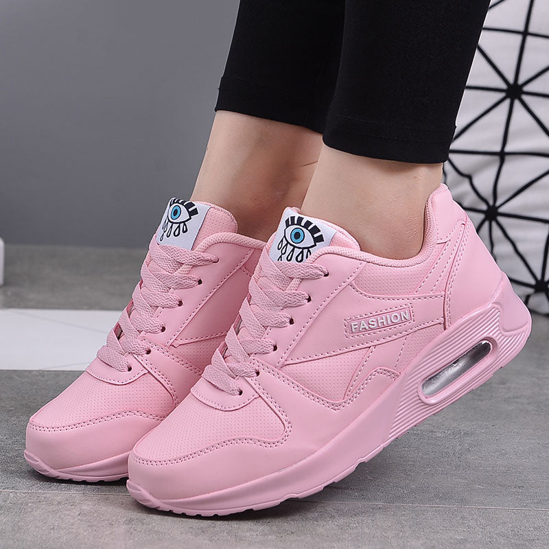 MODEGEIST Women's Fashion Sneakers Blue White Pink Outdoor Hiking Jogging Shoes