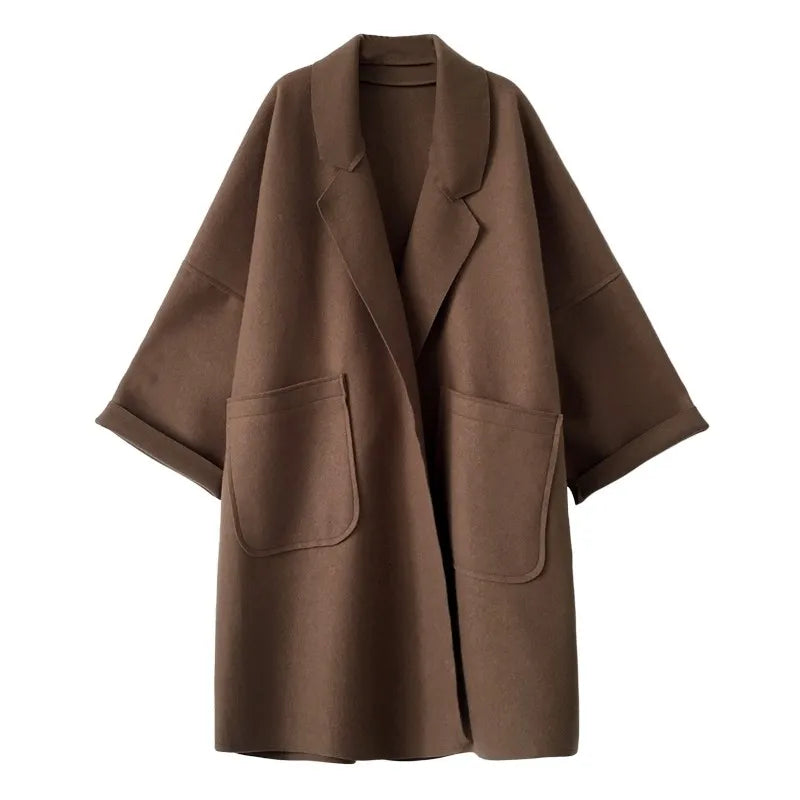 ModeGeist | Übergroßer Wollmischung Trenchcoat