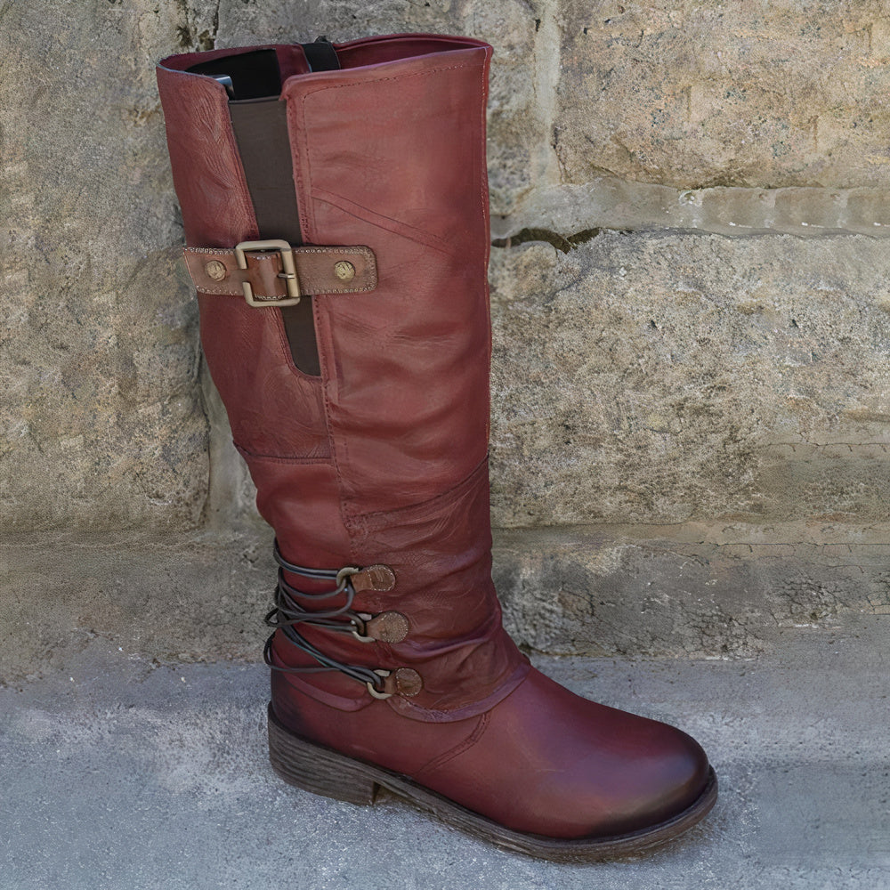 Modische Damenstiefel für den Winter, mittelhoch - Selda