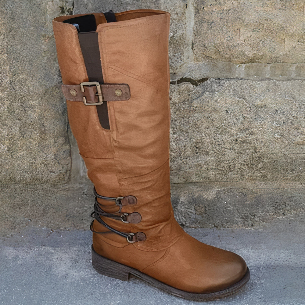 Modische Damenstiefel für den Winter, mittelhoch - Selda