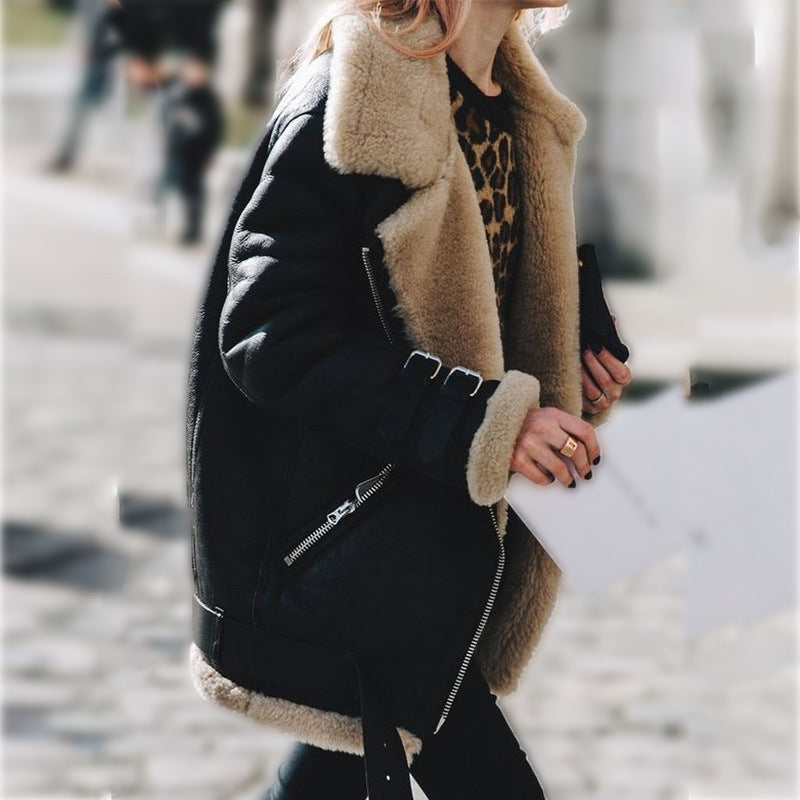 ModeGeist | Damen Aviator Winterjacke Mit Kunstfell