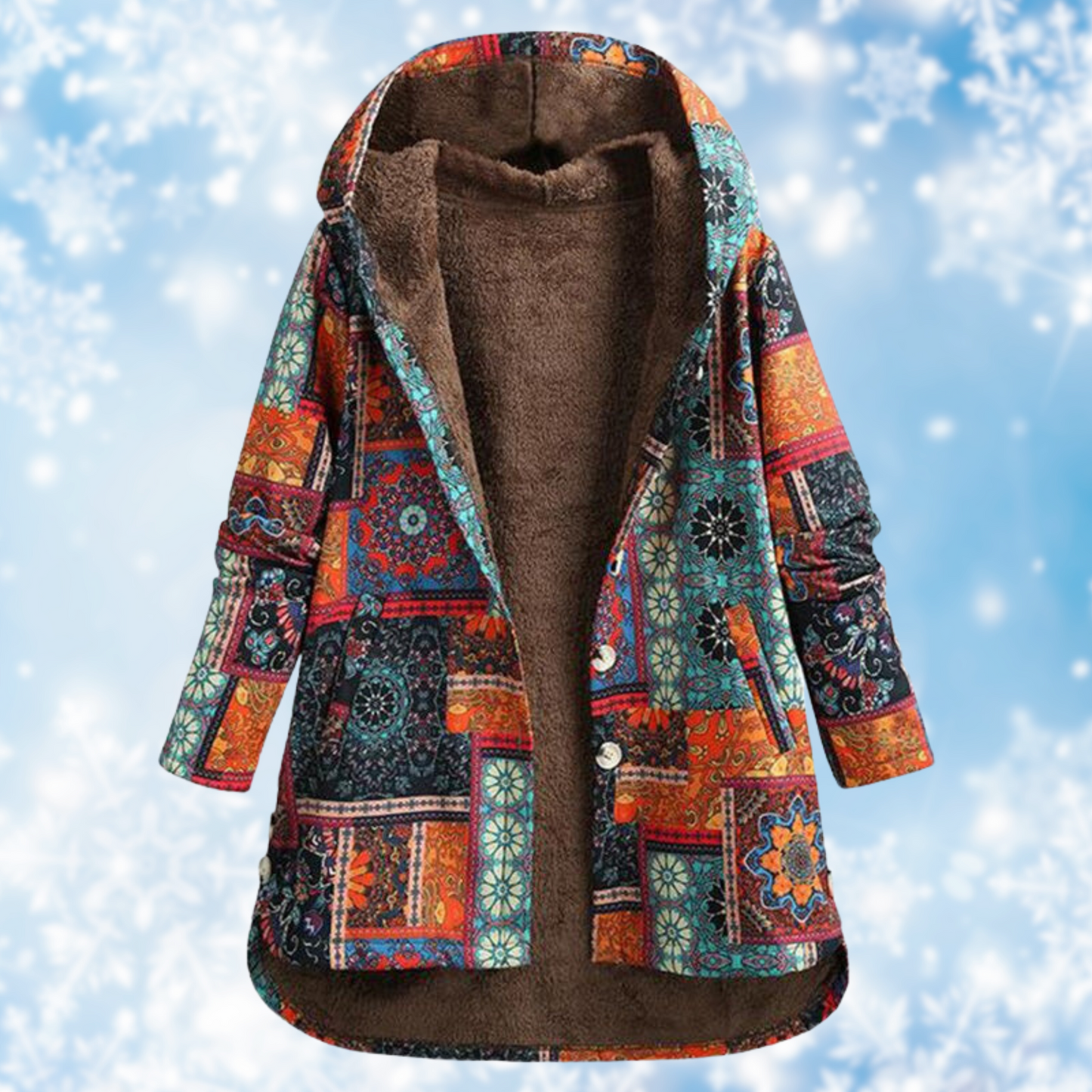 Kapuzenjacke mit Celeste-Druck