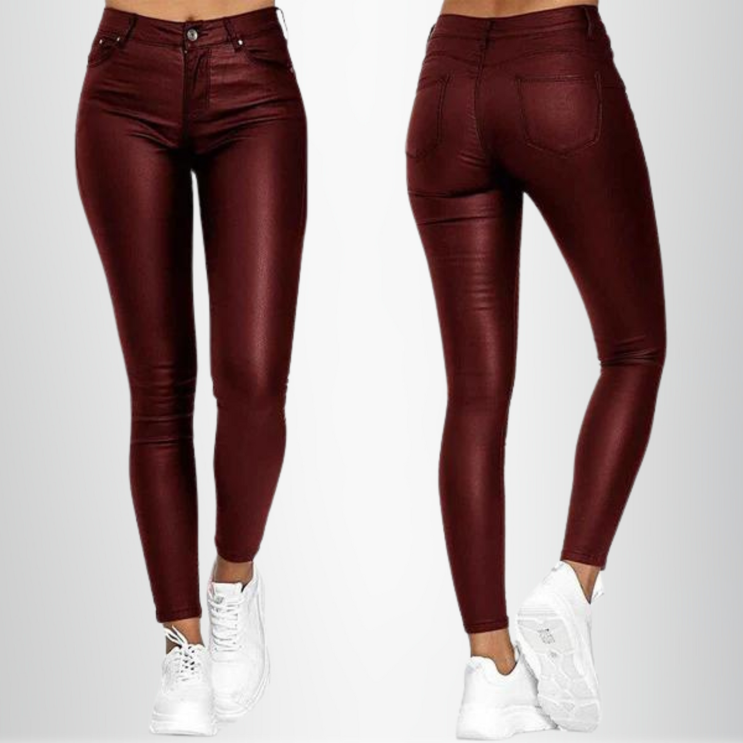 Aurelia Leder-Stretchhose