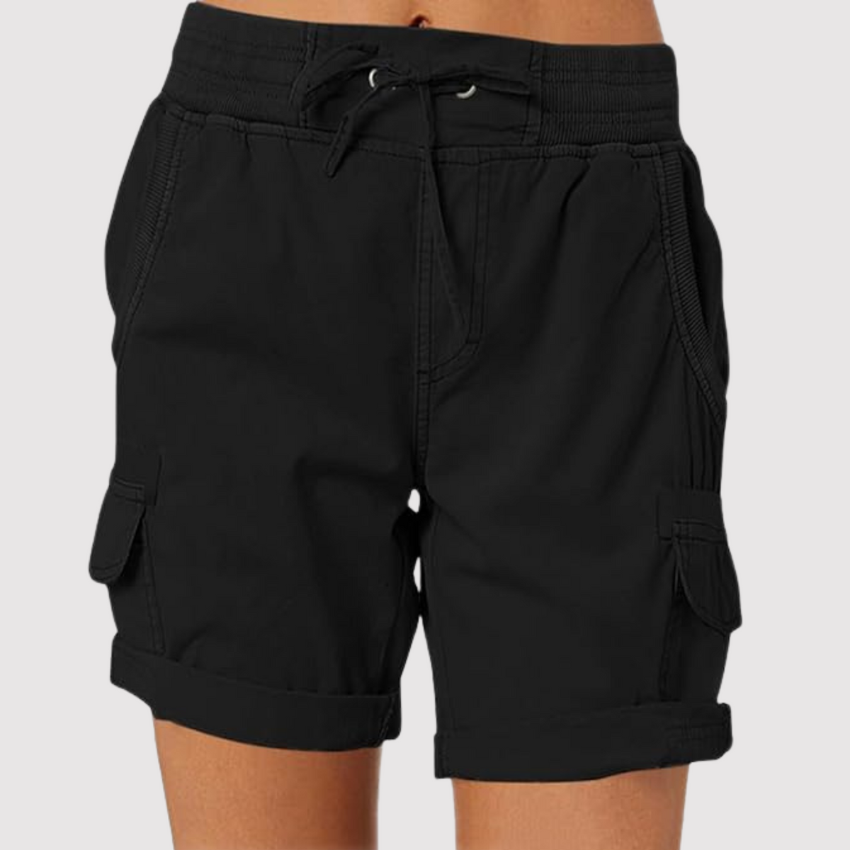 Damen Cargo-Shorts in Oliv
