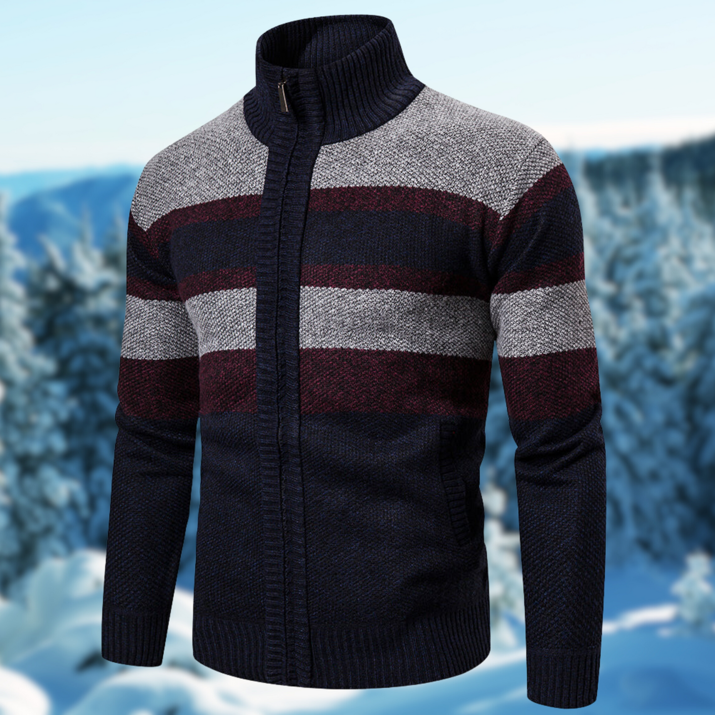 ModeGeist | Herren Gestreifter Pullover