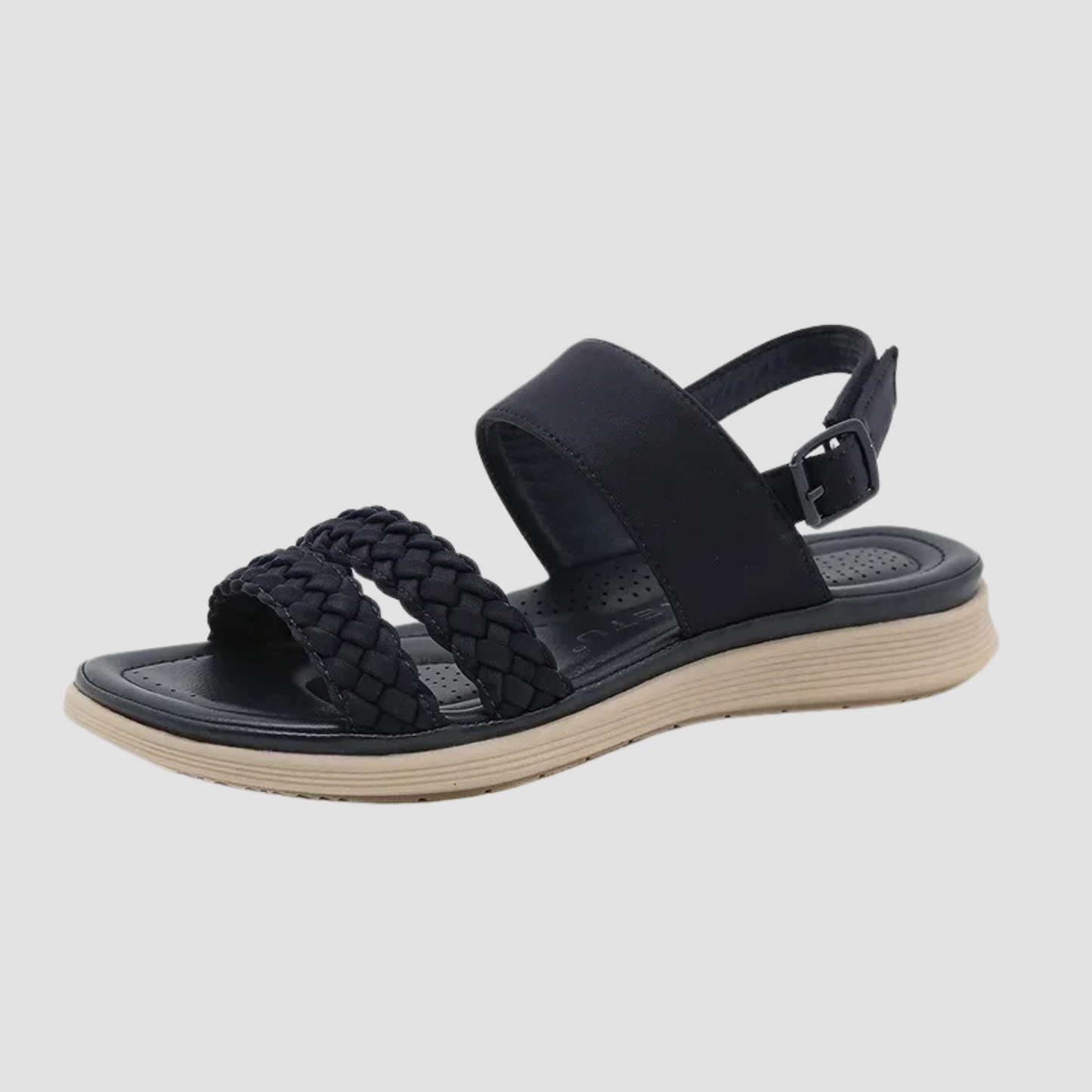 MODEGEIST Damen Sandalen Veganes Leder Gepolstert Komfort