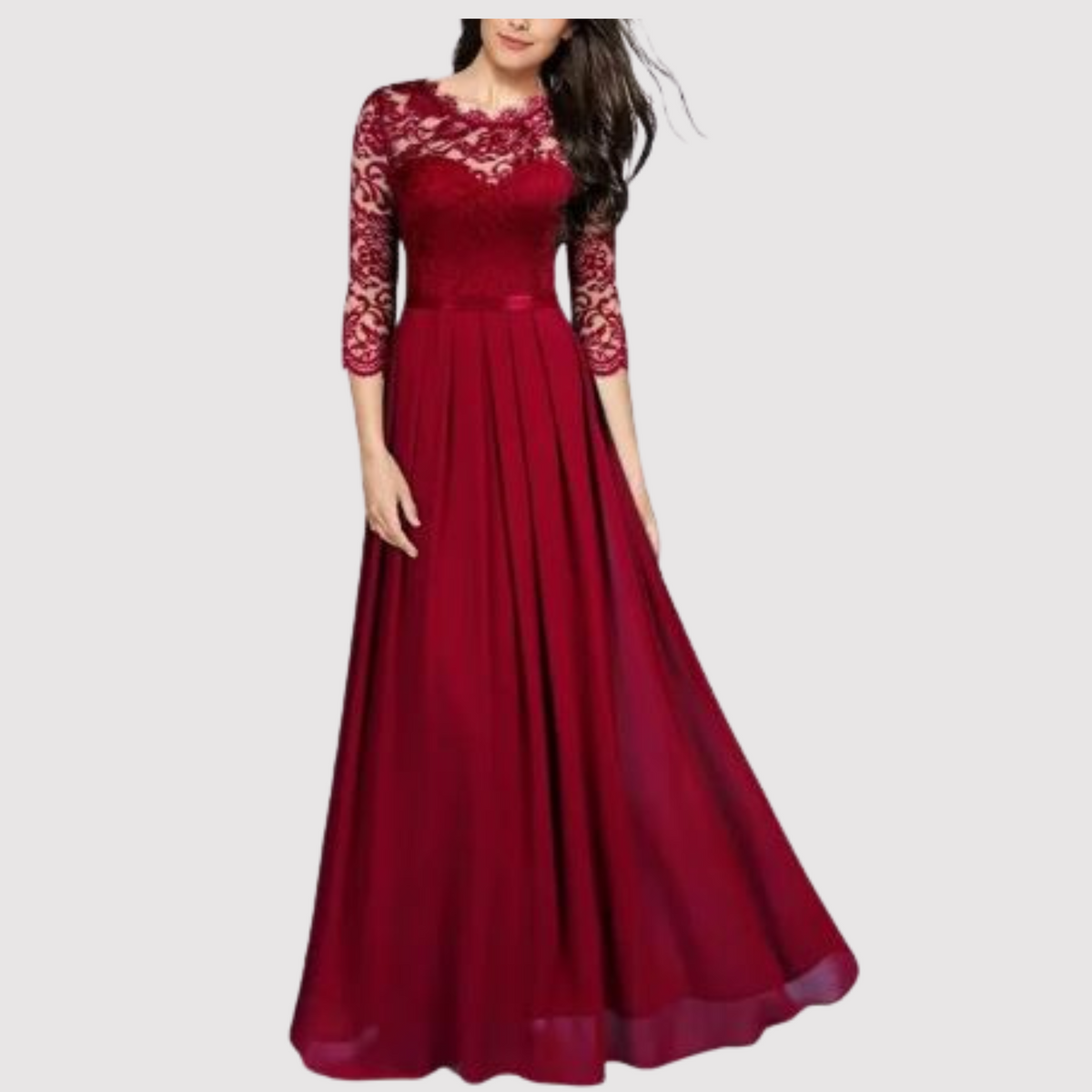 Alina:  Ein heißes Spitzen-Chiffonkleid