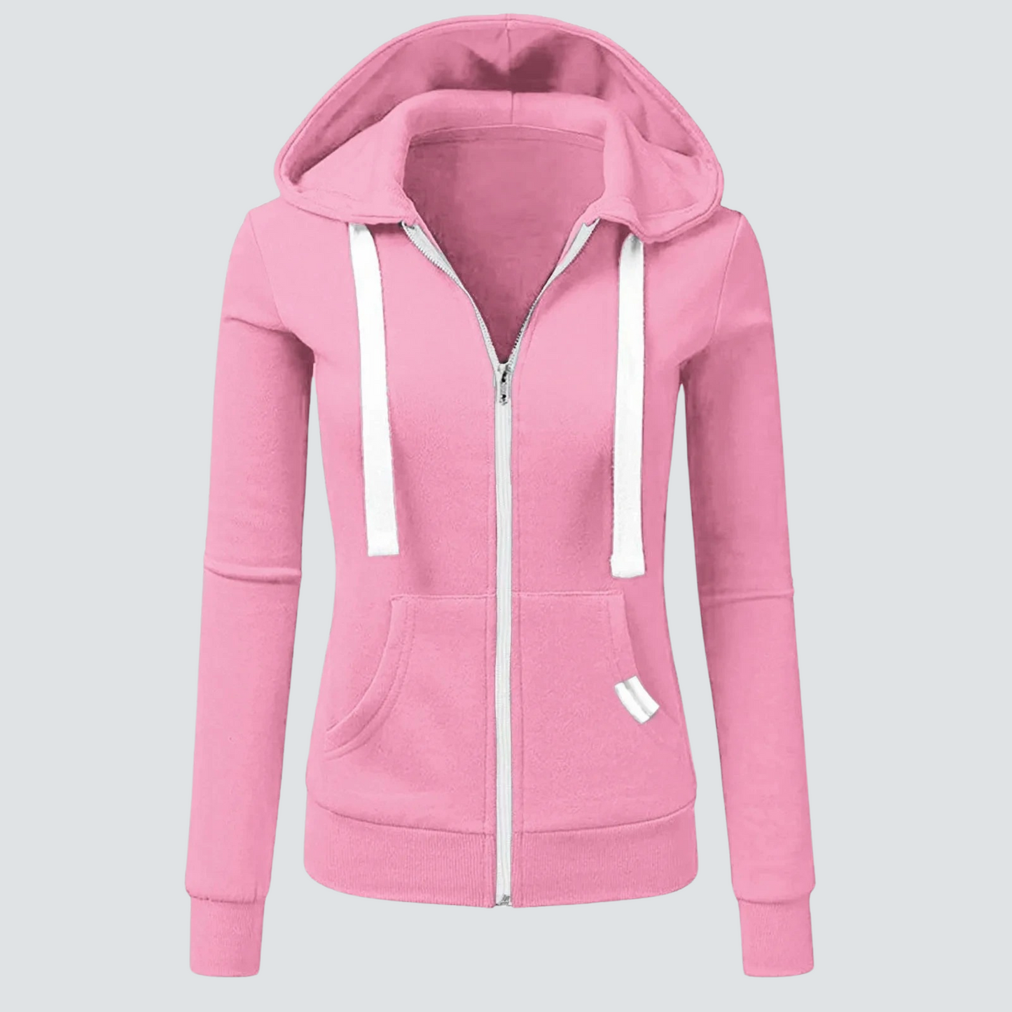 ModeGeist | Woll Kapuzenpullover mit Kordelzug und Reißverschluss