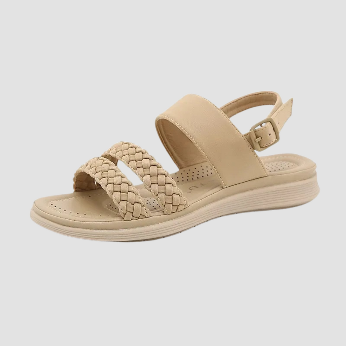 MODEGEIST Damen Sandalen Veganes Leder Gepolstert Komfort