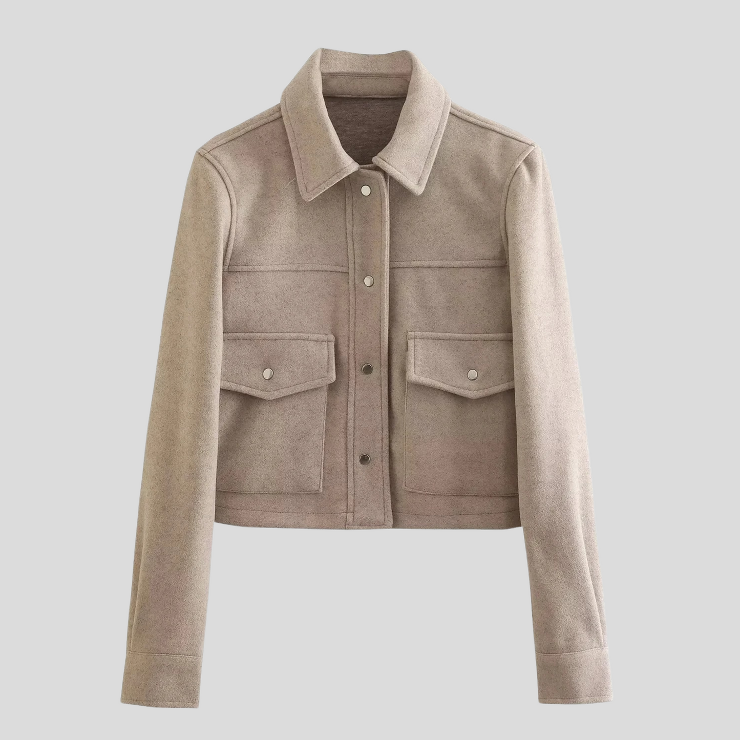 ModeGeist | Damen Button Langarmmantel