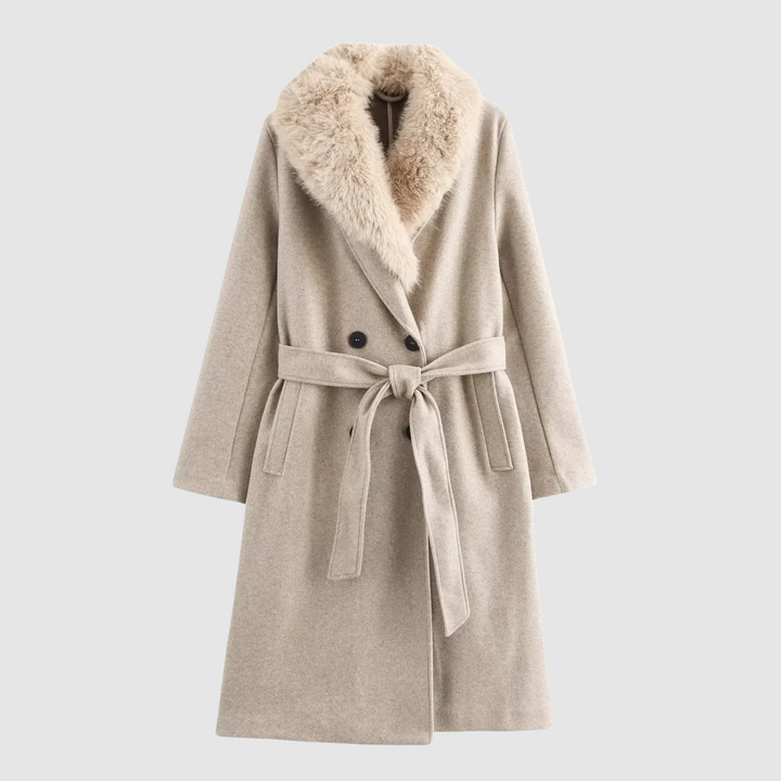 ModeGeist | Winterlang mit Abnehmbarem Gürtel für Frauen Ideal für Die Kalte Jahreszeit