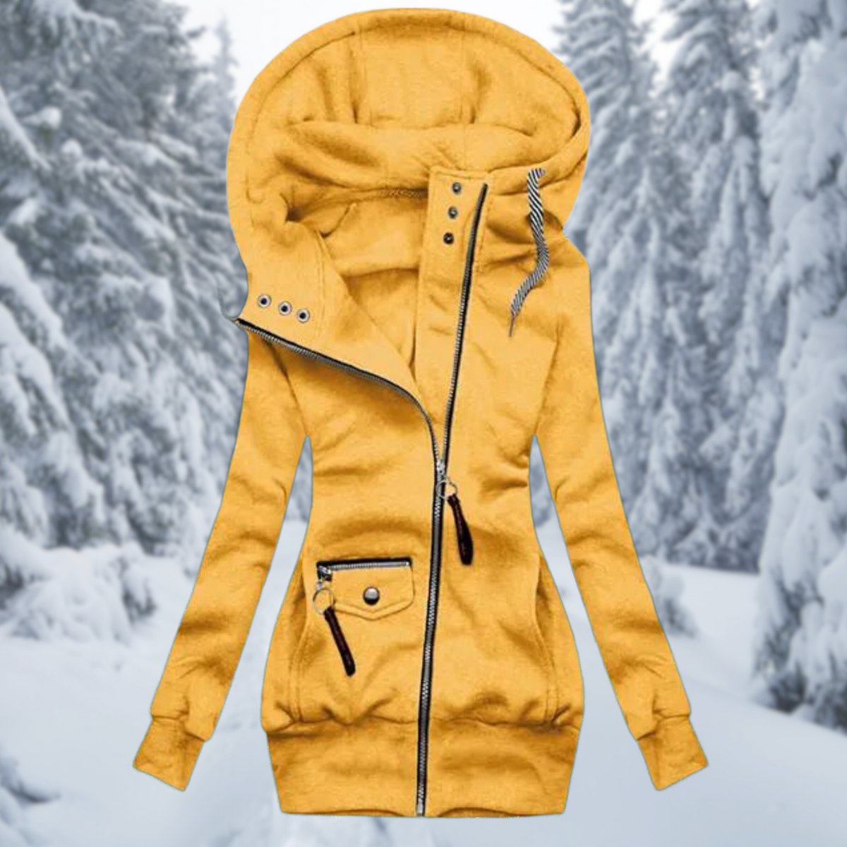 Wasserdichte Übergangsjacke mit Kapuze für Damen – Iris