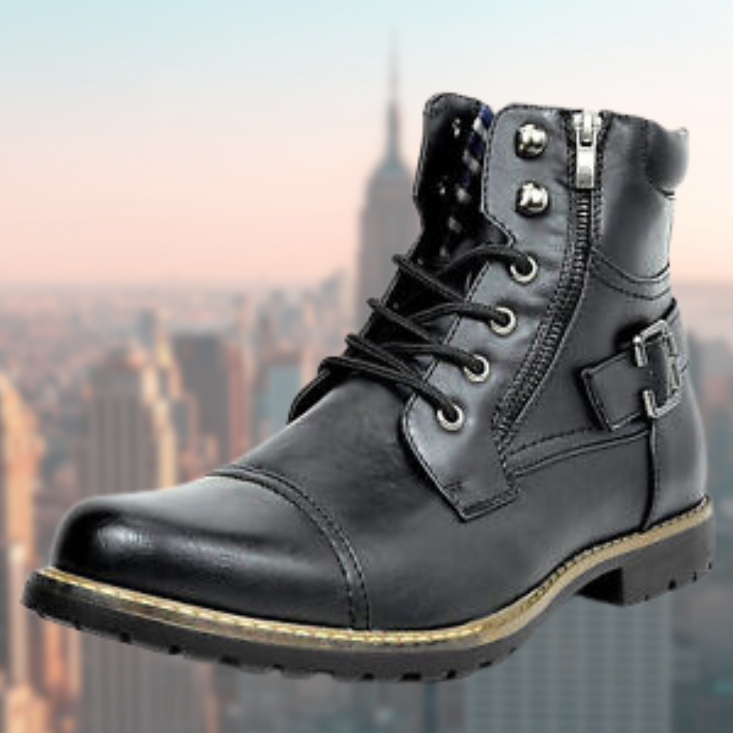 ModeGeist | Leder Motorradstiefel für Männer