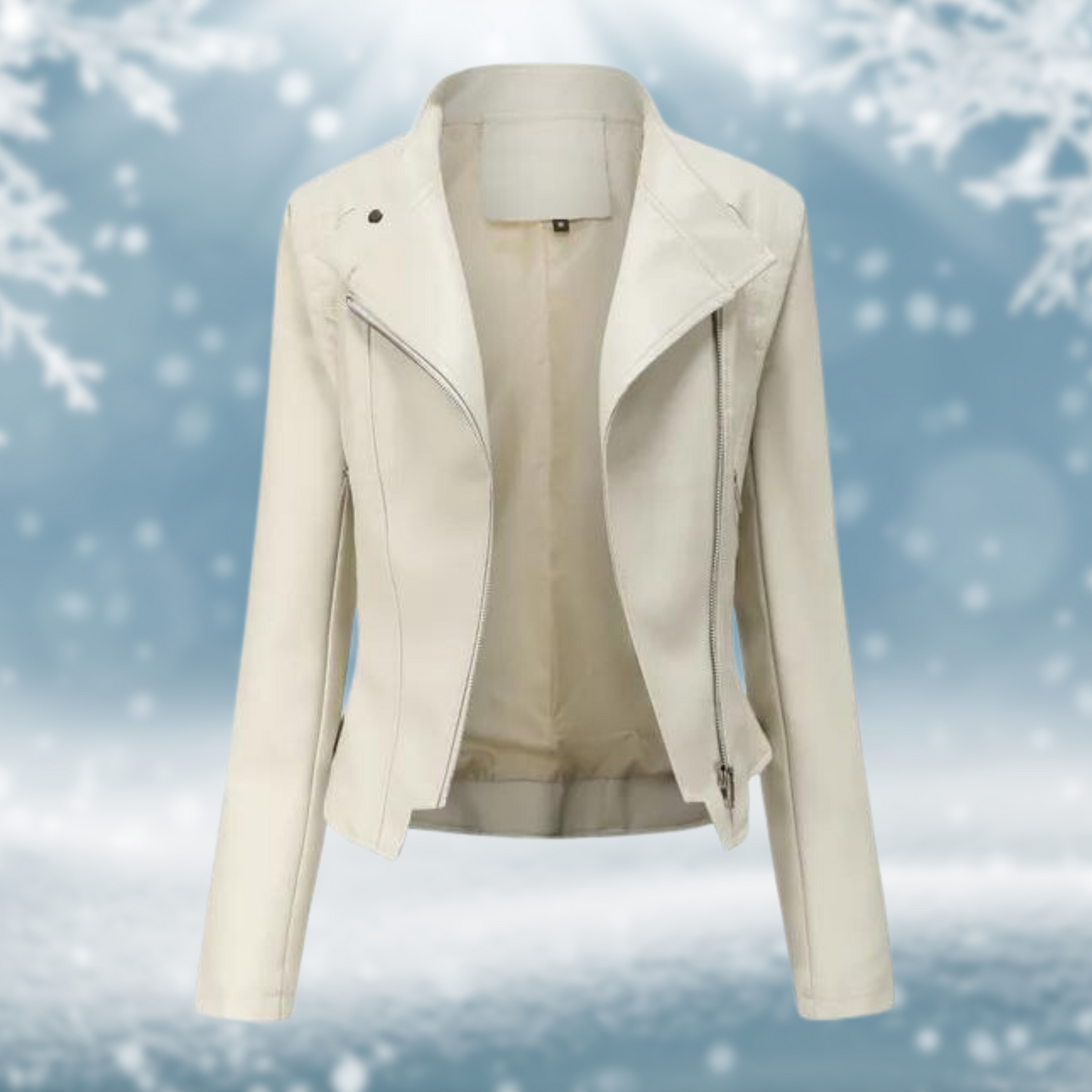ModeGeist | Vegane Lederjacke mit Strukturmuster
