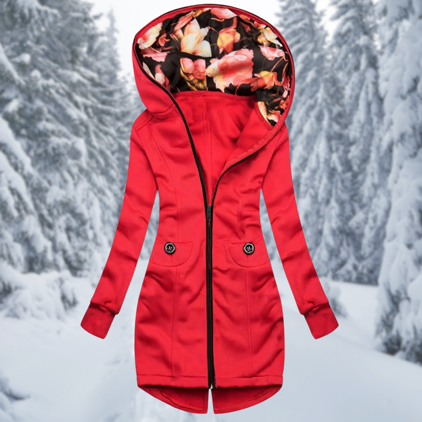 Blumen-Kapuzenjacke Ingrid