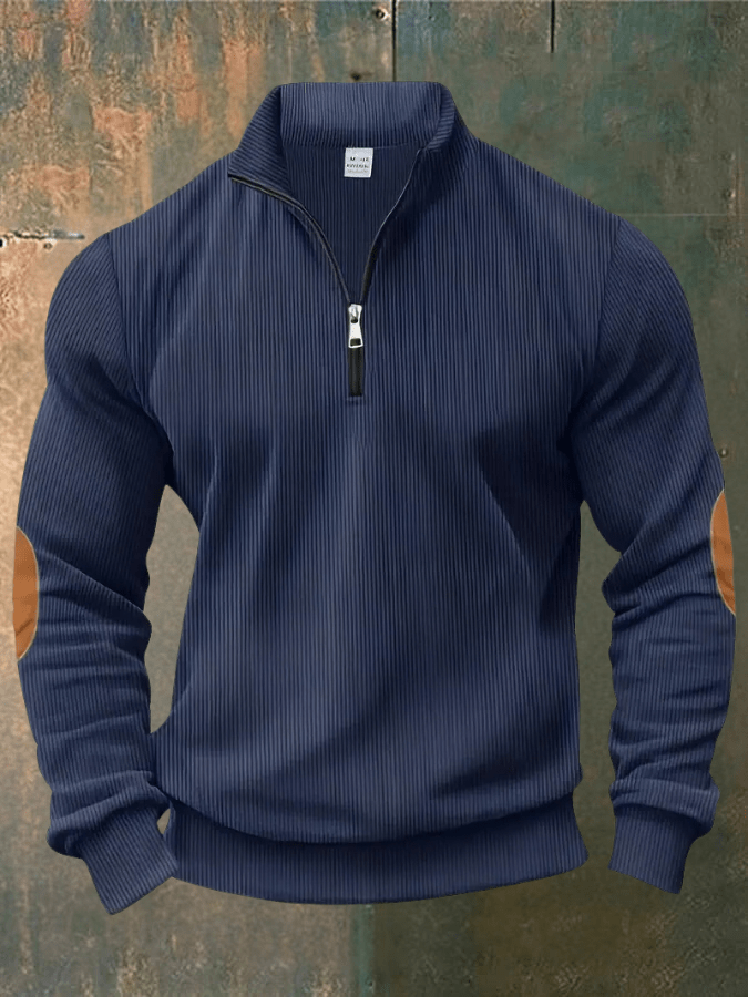 Pullover mit Rollkragen und kurzem Reißverschluss von JOHN