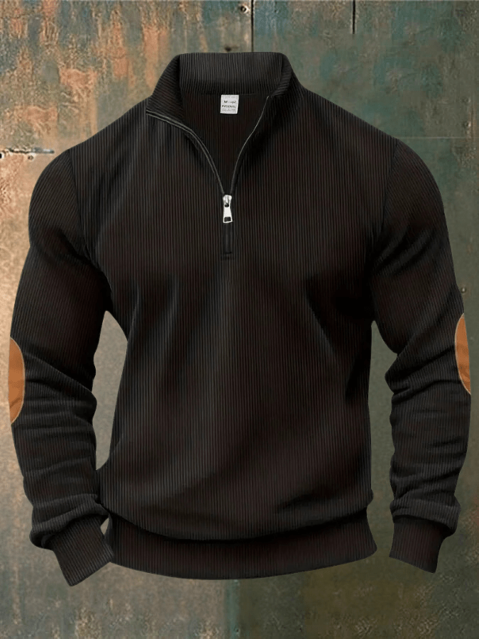 Pullover mit Rollkragen und kurzem Reißverschluss von JOHN