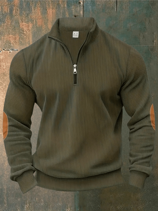 Pullover mit Rollkragen und kurzem Reißverschluss von JOHN