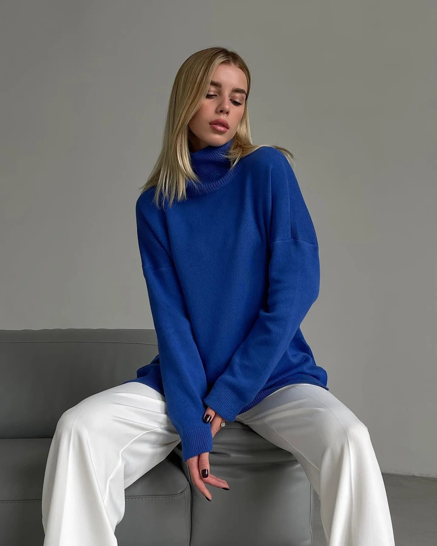 Pullover mit Rollkragen und Seitenschlitzen – Sutton