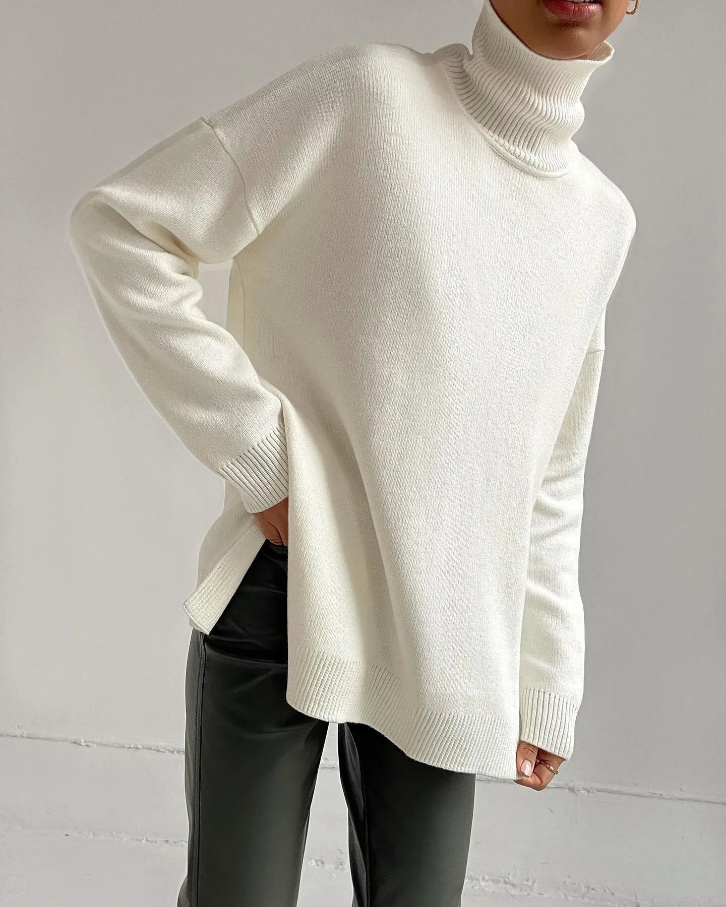 Pullover mit Rollkragen und Seitenschlitzen – Sutton