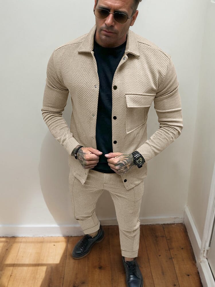 Twill-Jacke und -Hose im Set