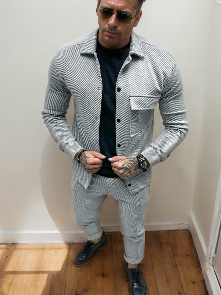 Twill-Jacke und -Hose im Set