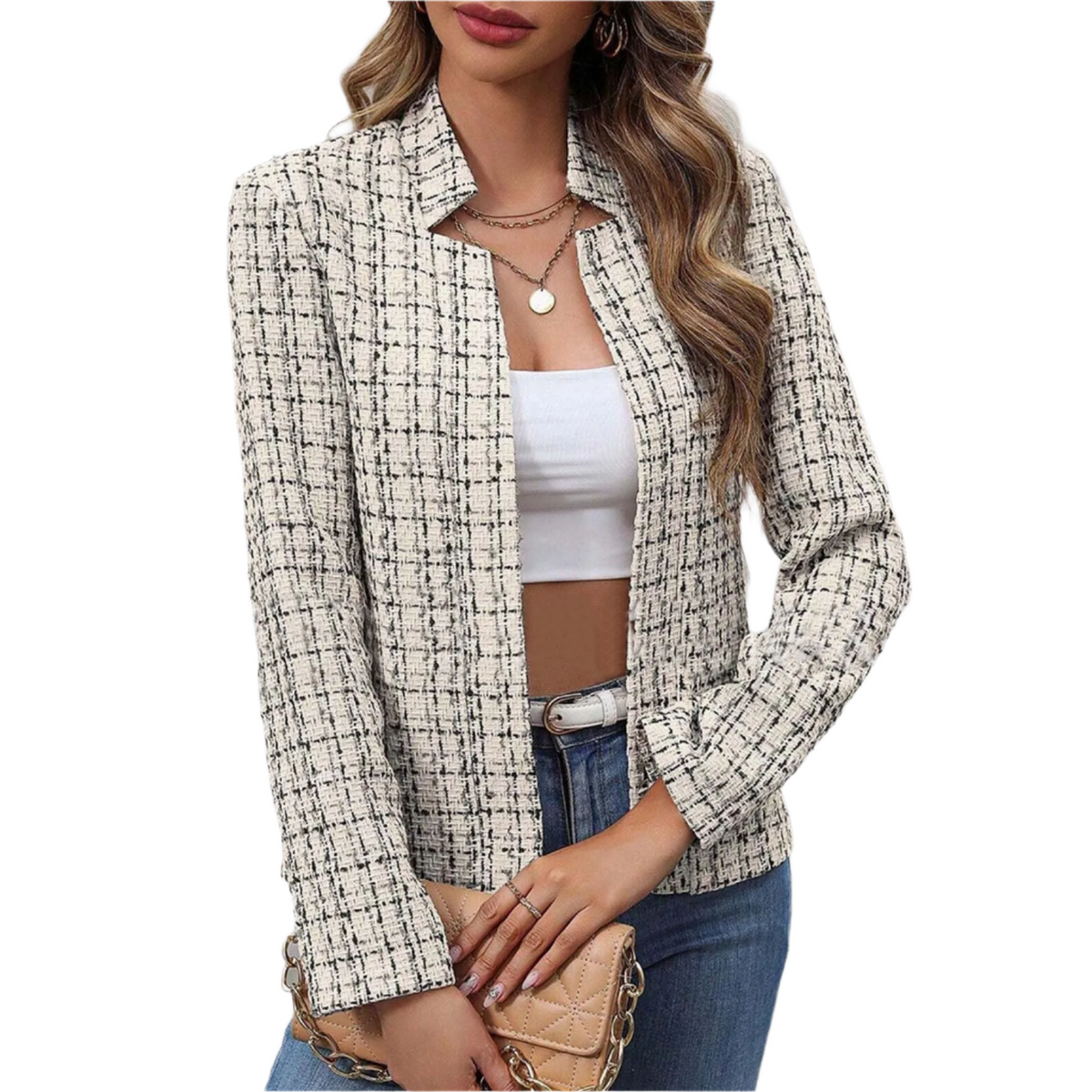 ModeGeist | Trendy Damen Blazer mit Langen Ärmeln