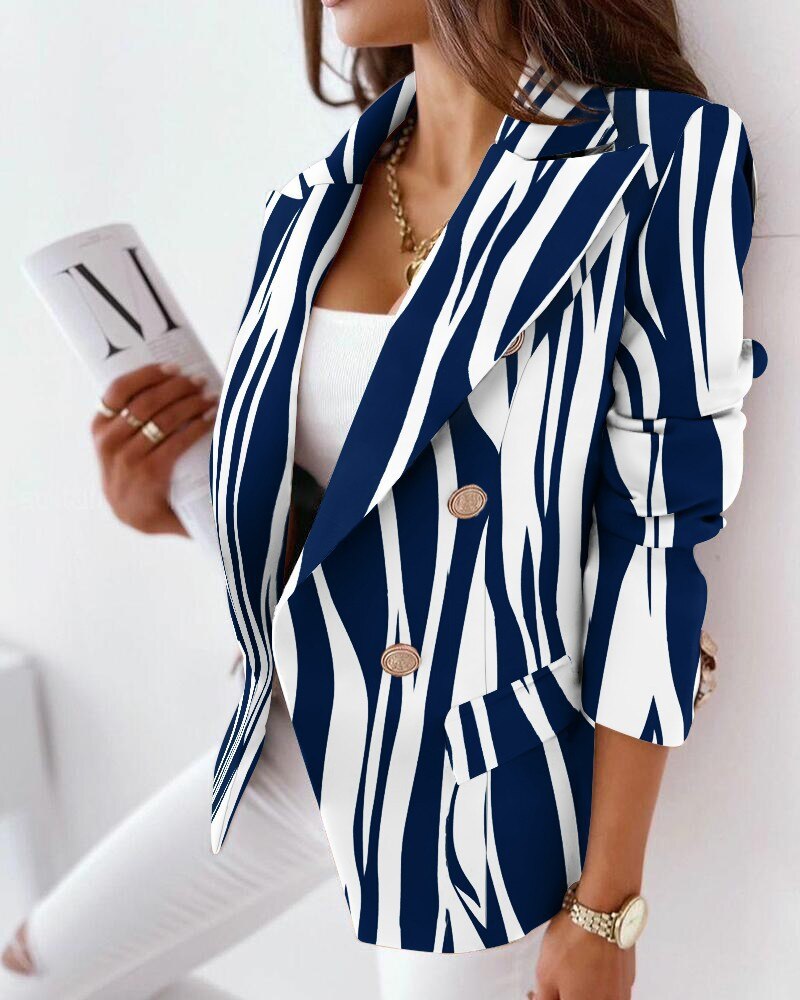 Damen Blazer mit Schlangenmuster