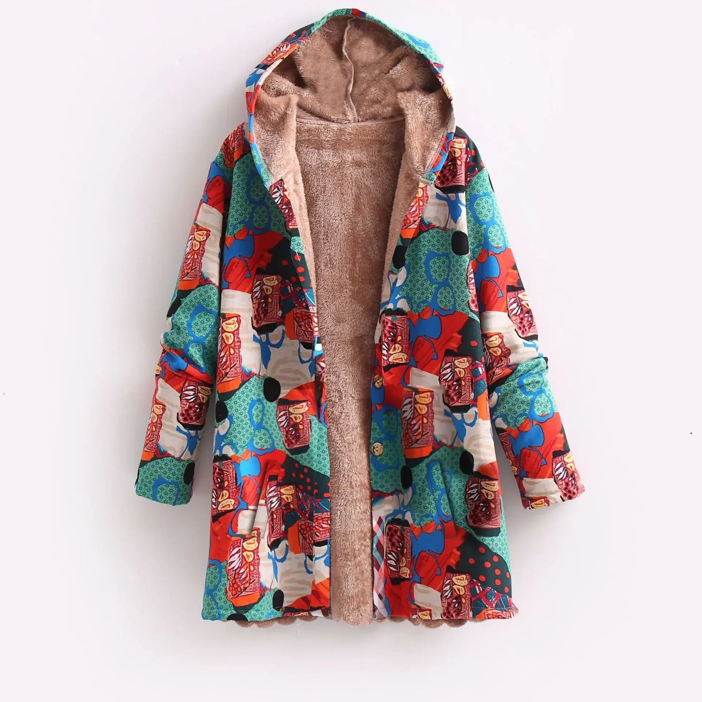 ModeGeist | Fleece-Jacke für Damen mit Kapuze