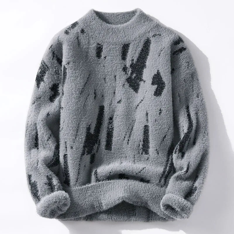 ModeGeist | Abstrakte Strickjacke Weich und Trendy Perfekt für Den Alltagsgebrauch