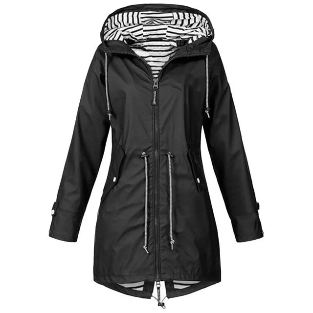 ModeGeist | Regenjacke wasserdicht mit Kapuze, atmungsaktiv, Parka für Outdoor