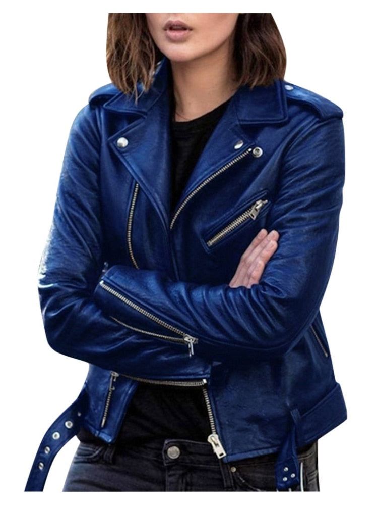 Lederjacke Radosveta: figurbetontes Design aus echtem Leder