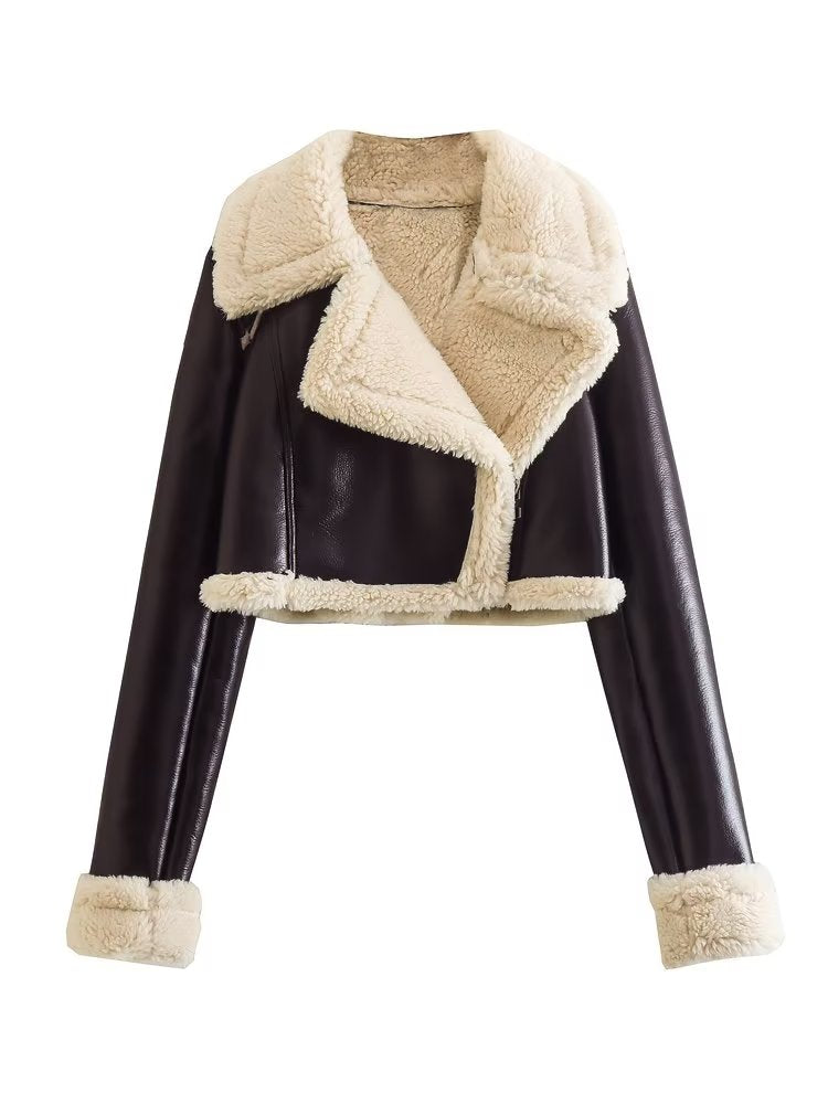 ModeGeist | Warme Kunstlederjacke