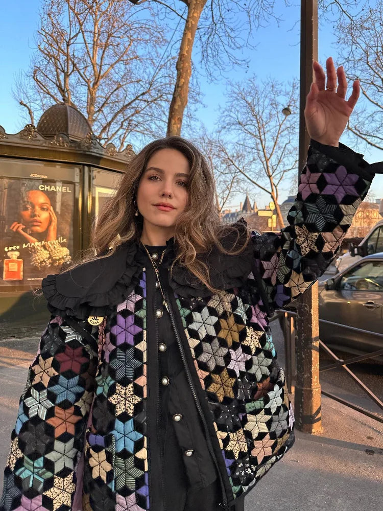 ModeGeist | Stil Mehrfarbe Steppjacke
