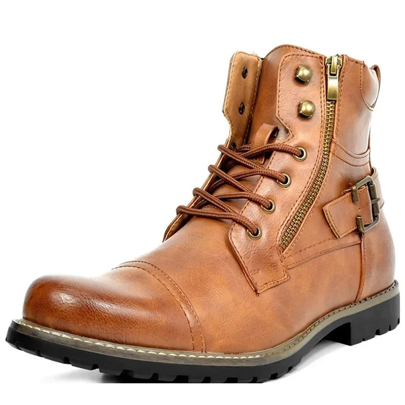 Jaelyn: Klassische Eleganz – Leder-Schnürstiefeletten