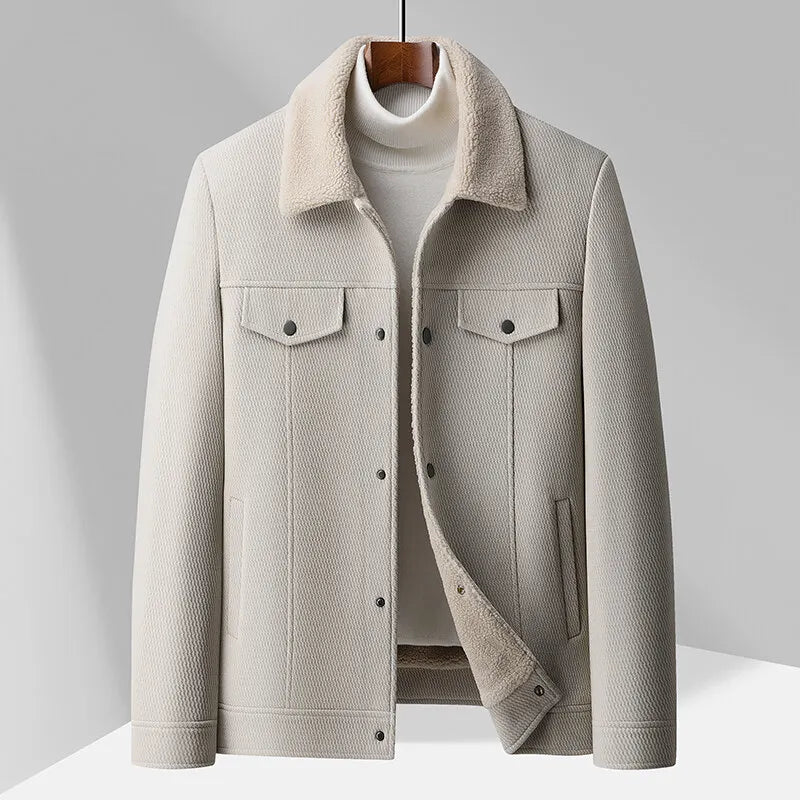 ModeGeist | Herren Fleece-Weste mit Kragen