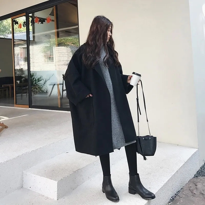 ModeGeist | Übergroßer Wollmischung Trenchcoat