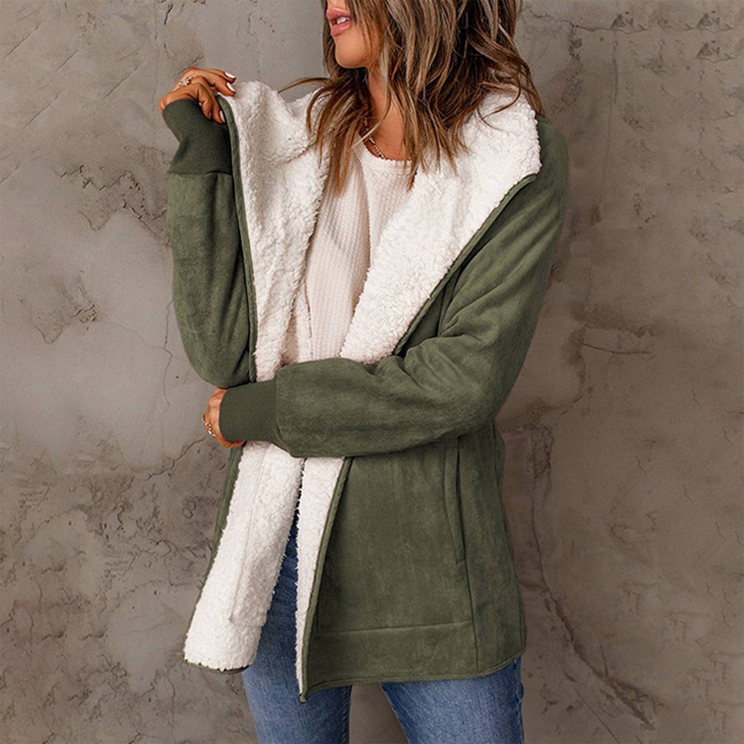 ModeGeist | Warme Damenjacke mit langen Ärmeln
