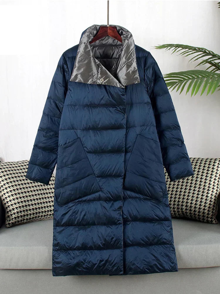 ModeGeist | Lange Karierte mit Taschen für Damen Ideal für Den Winter
