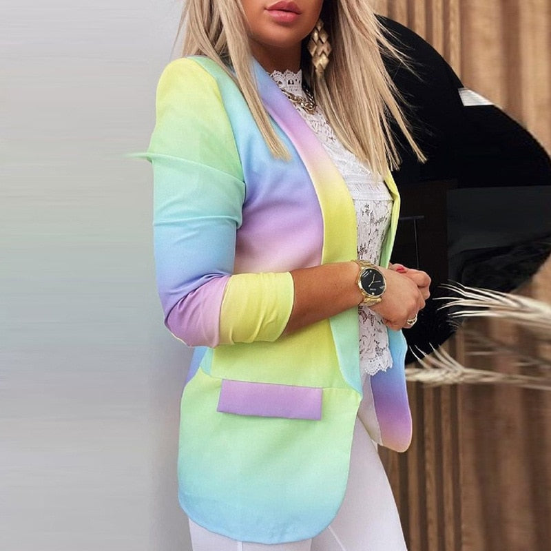 Blazer mit langen Ärmeln im Tie-Dye-Stil