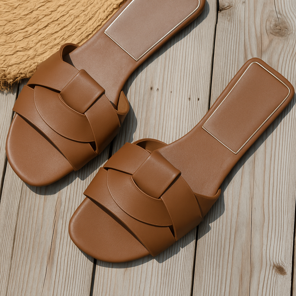 MODEGEIST Damen Slides Pantoletten Gepolstert Slip-On Komfort