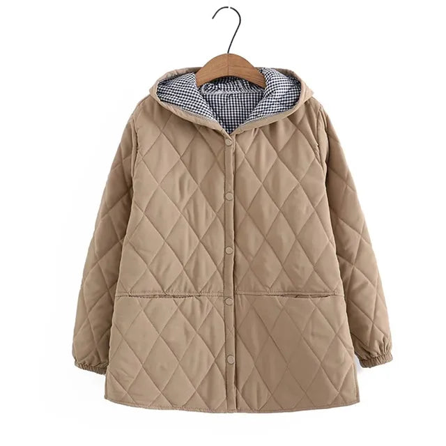 ModeGeist | Übergrößen Winterjacke aus Baumwolle für Damen