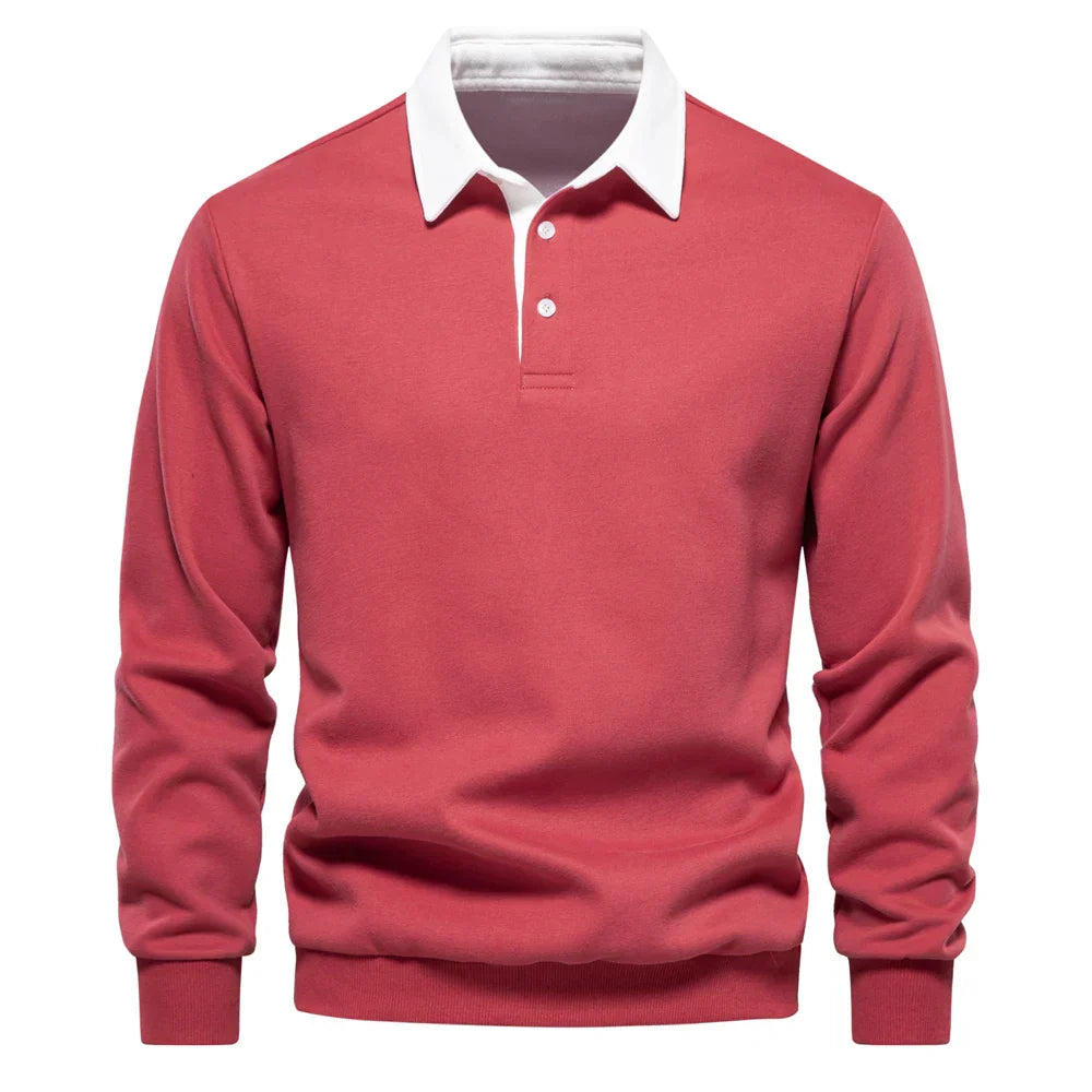ModeGeist | Klassisch Langärmliges Polo Zeitlos und Bequem Perfekt für Den Alltag