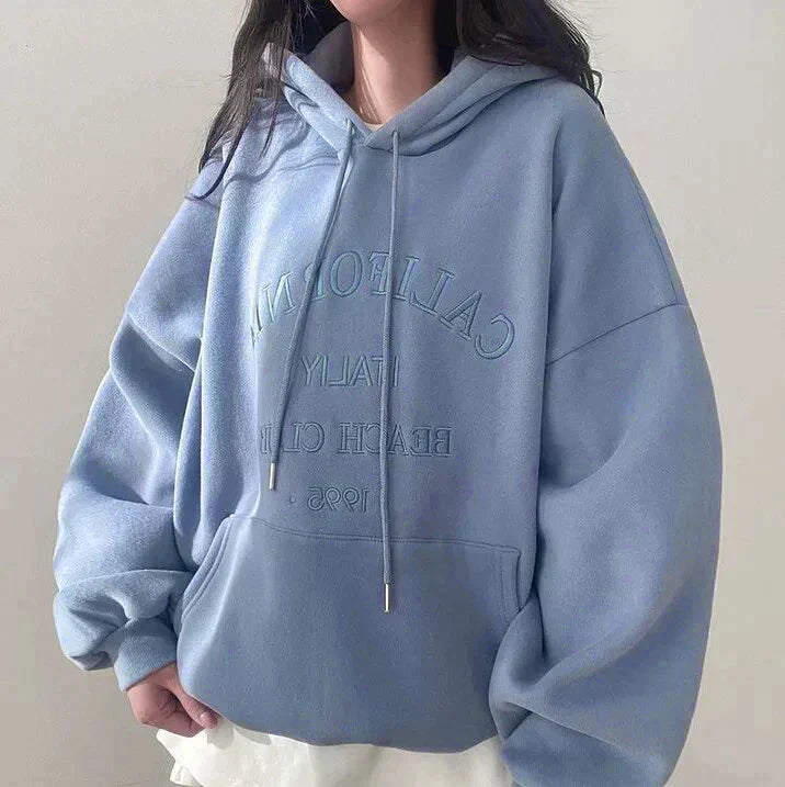 ModeGeist | Oversized Damen Hoodie Mit Stickerei