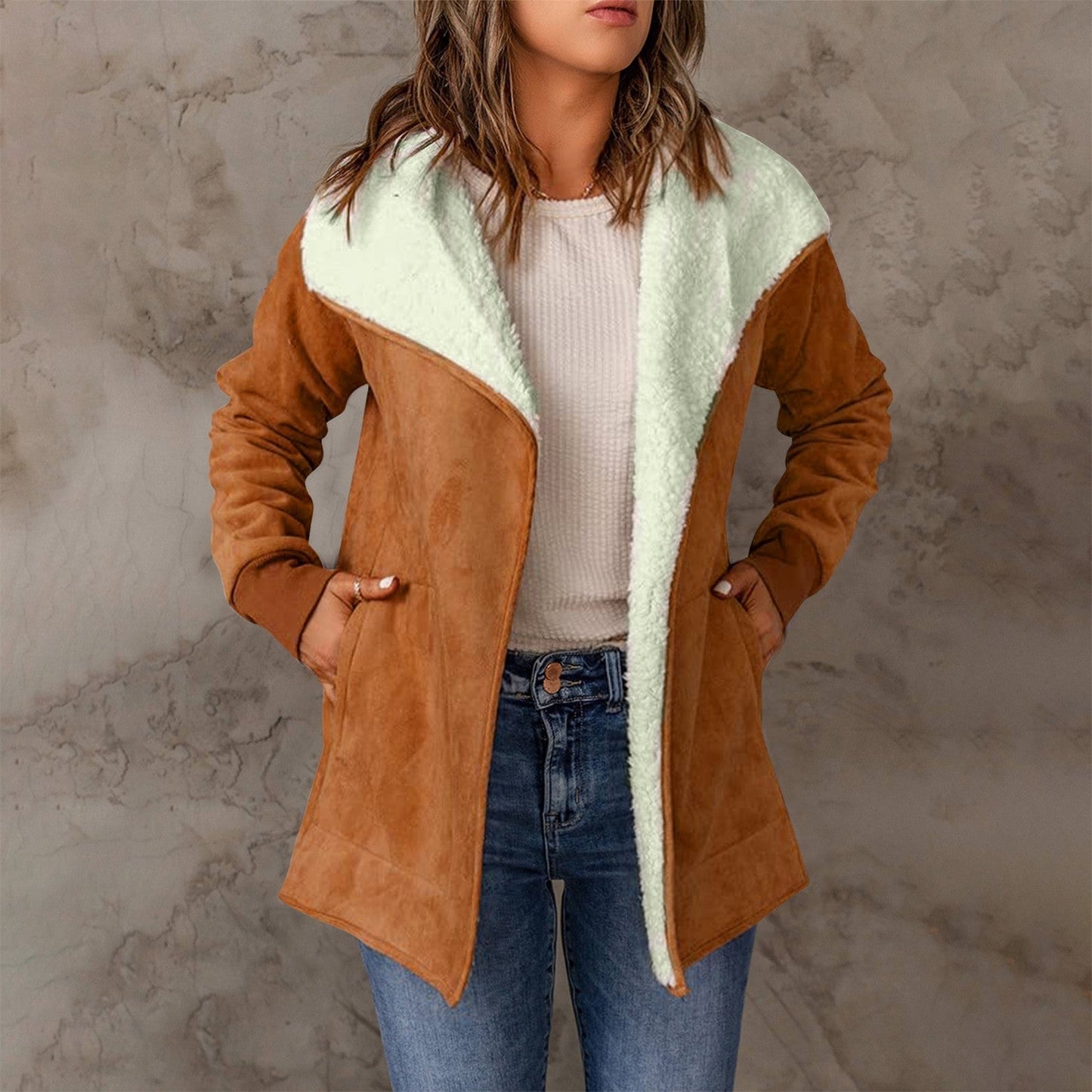 ModeGeist | Warme Damenjacke mit langen Ärmeln