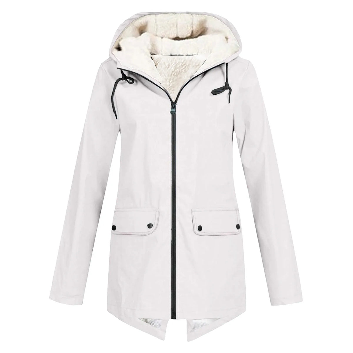 ModeGeist | Damen Winter Wasserdichter Trenchcoat Mit Kapuze