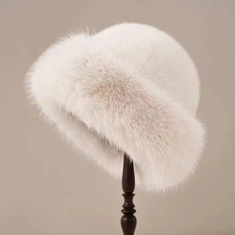 MODEGEIST Damen Flauschige Mütze Weiche Textur Warm Winter Beanie Kunstfell
