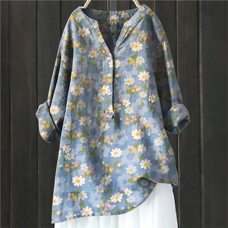 Blusen mit Blumenmuster von Fudus (Langarm)