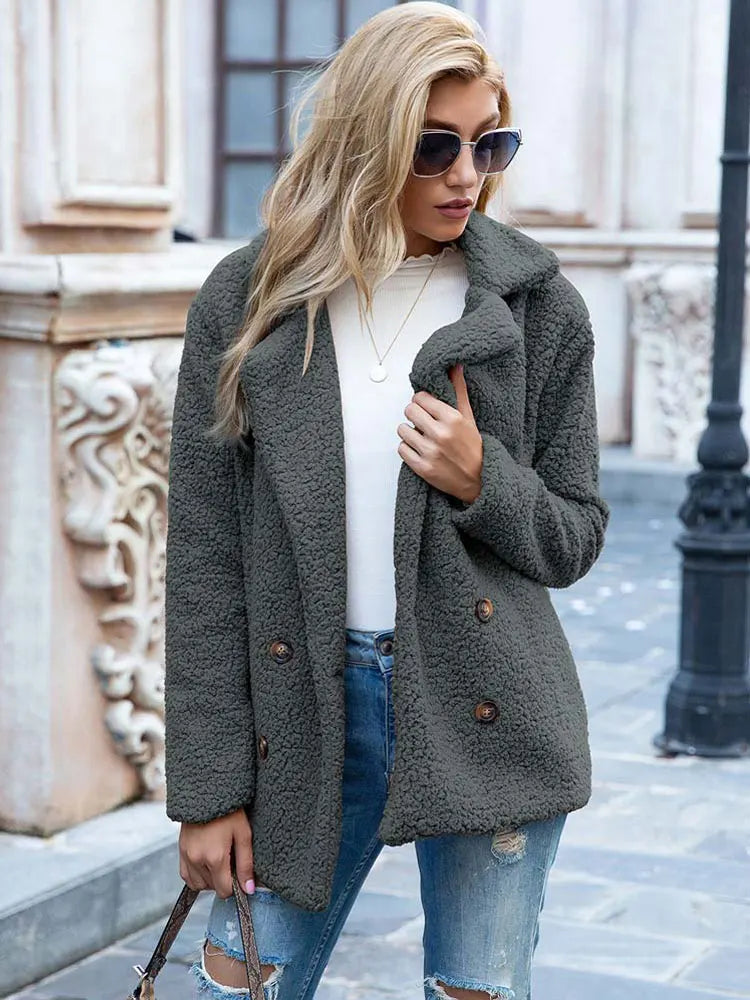 ModeGeist | Warmer Teddy-Mantel Damen