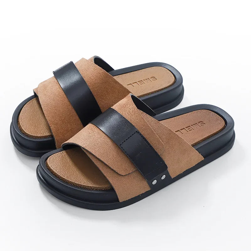 MODEGEIST Damen Pantoletten gepolstert Fußbett bequem Slides